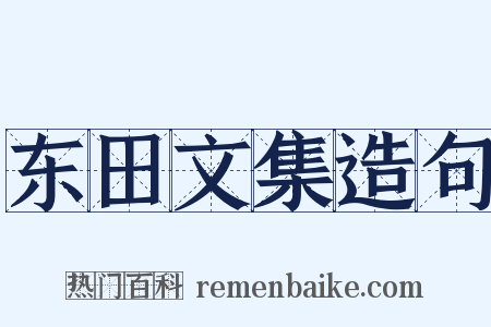东田文集造句是什么意思的图片